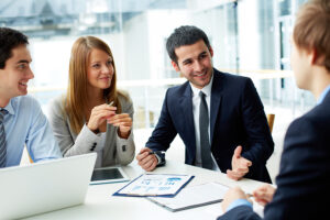 consulting with business advisors